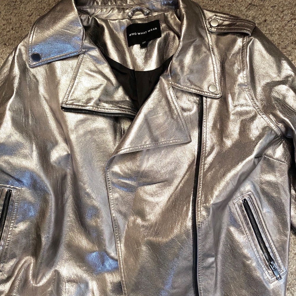 Torrid size 2 metallic moto jacket - like new